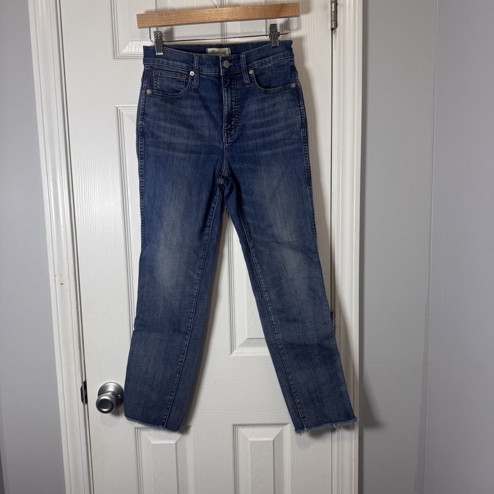 Madewell Curvy Stovepipe Jeans Womens 26 Blue Denim Cotton Straight Leg 26x25